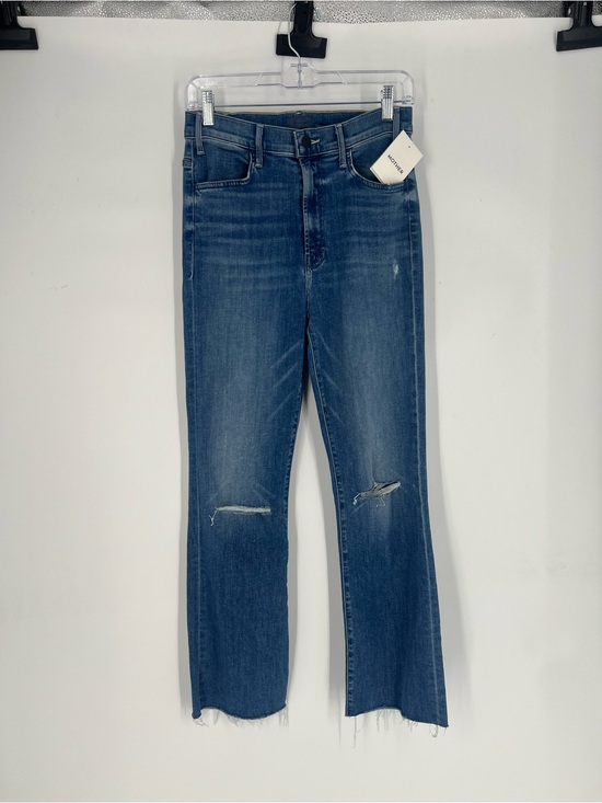 MOTHER Denim - Mother The Hustler Ankle Fray Distressed Dark Jeans in Can't Stop Staring 28 NWT